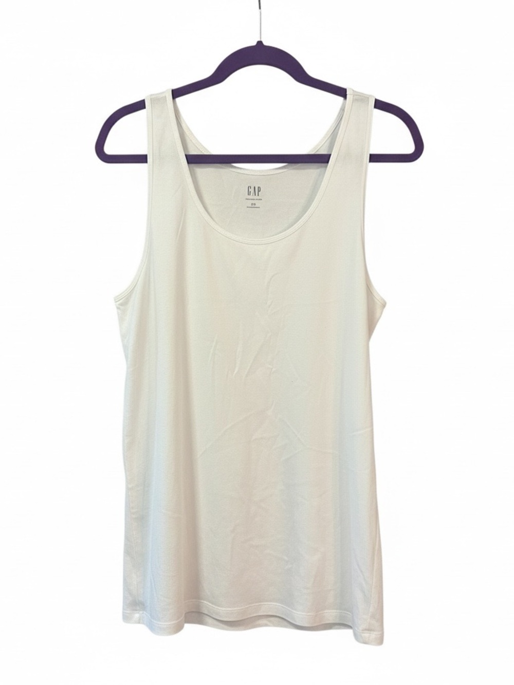 GAP Cream Scoop Neck Tank Top